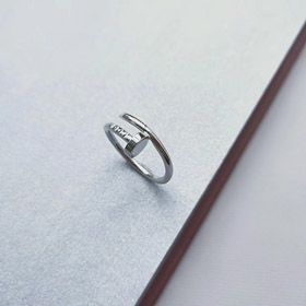 Cartier white gold nail ring-3759  